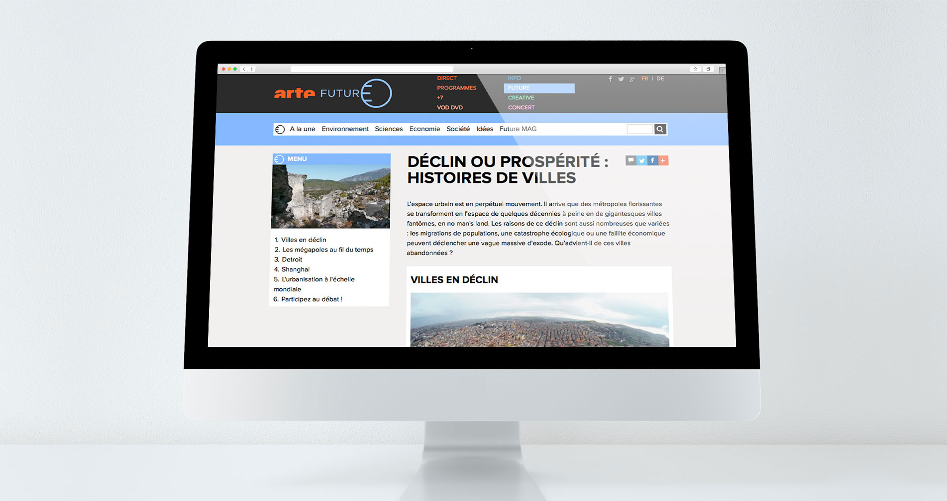 ARTE future Webseite